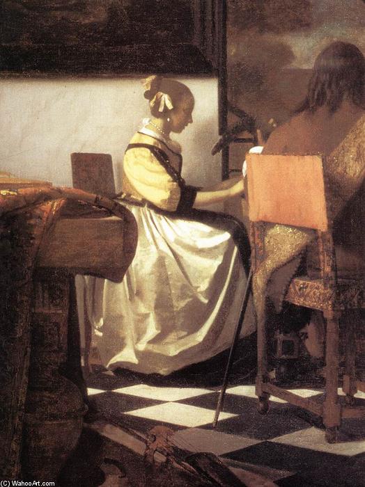 WikiOO.org - Encyclopedia of Fine Arts - Maľba, Artwork Jan Vermeer - The Concert (detail)