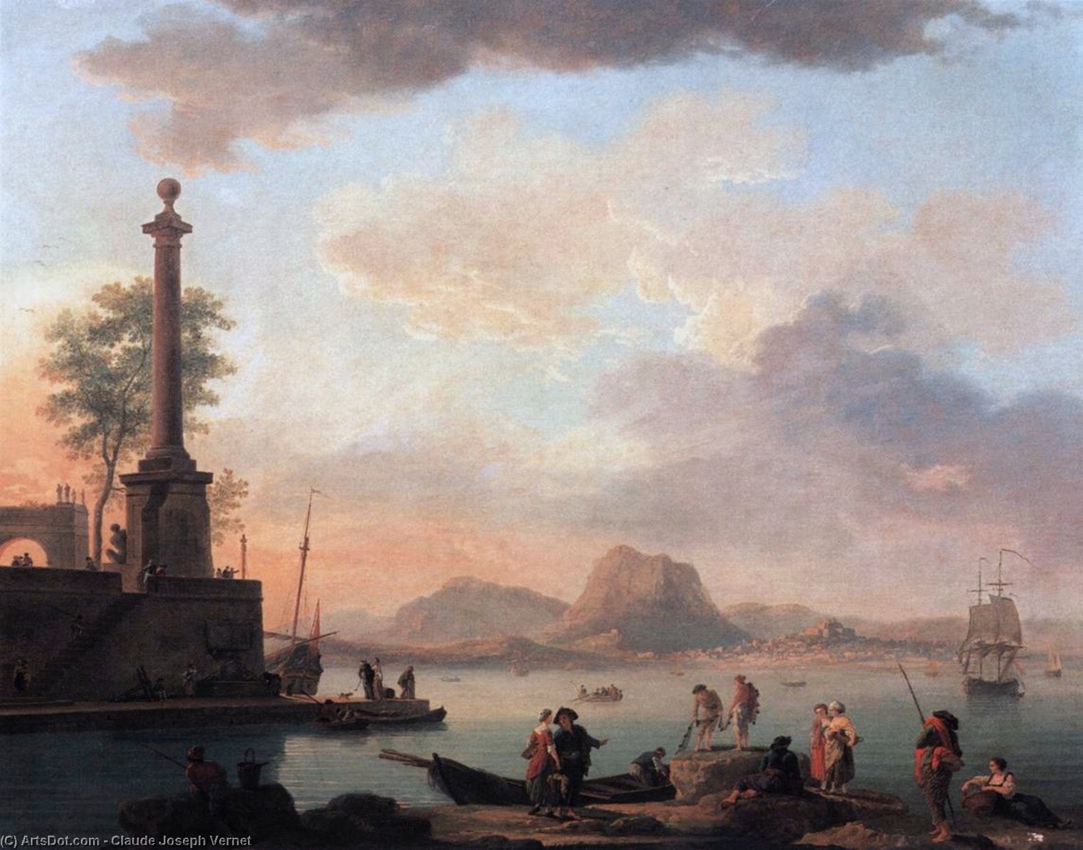 WikiOO.org – 美術百科全書 - 繪畫，作品 Claude Joseph Vernet - 离岛 的  的  群岛
