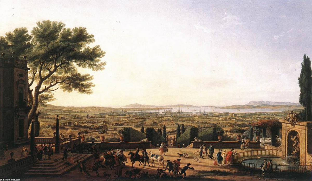 Wikioo.org – L'Enciclopedia delle Belle Arti - Pittura, Opere di Claude Joseph Vernet - il città e harbour of Toulon