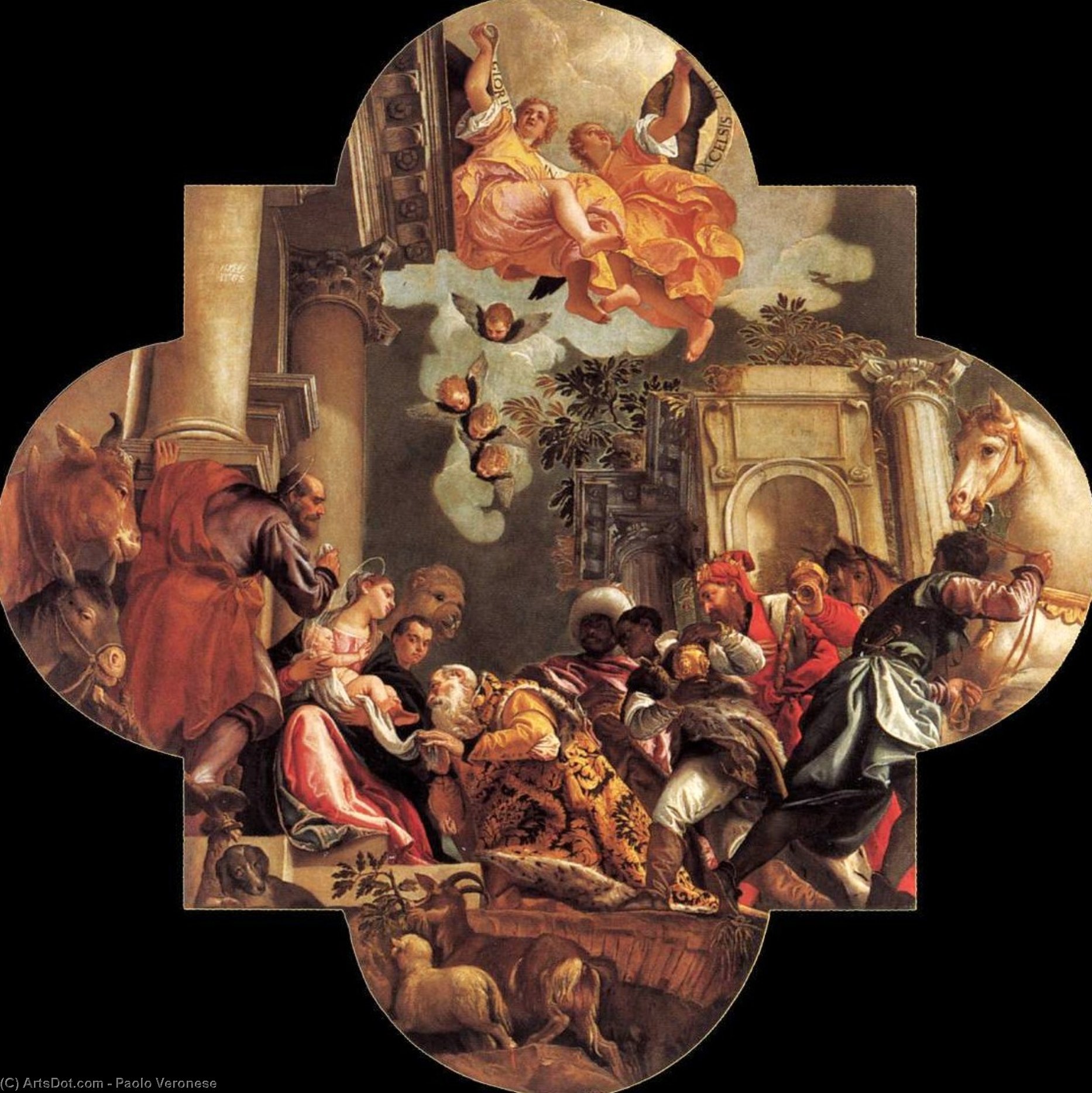 WikiOO.org - 백과 사전 - 회화, 삽화 Paolo Veronese - Adoration of the Magi