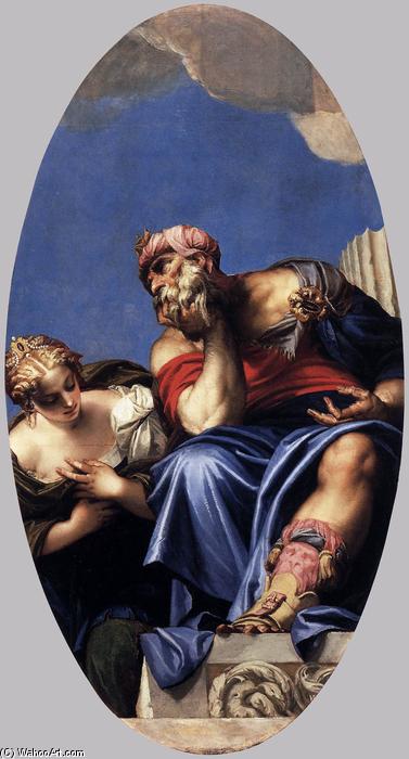 Wikioo.org – L'Enciclopedia delle Belle Arti - Pittura, Opere di Paolo Veronese - Invecchiato orientale con una donna giovane