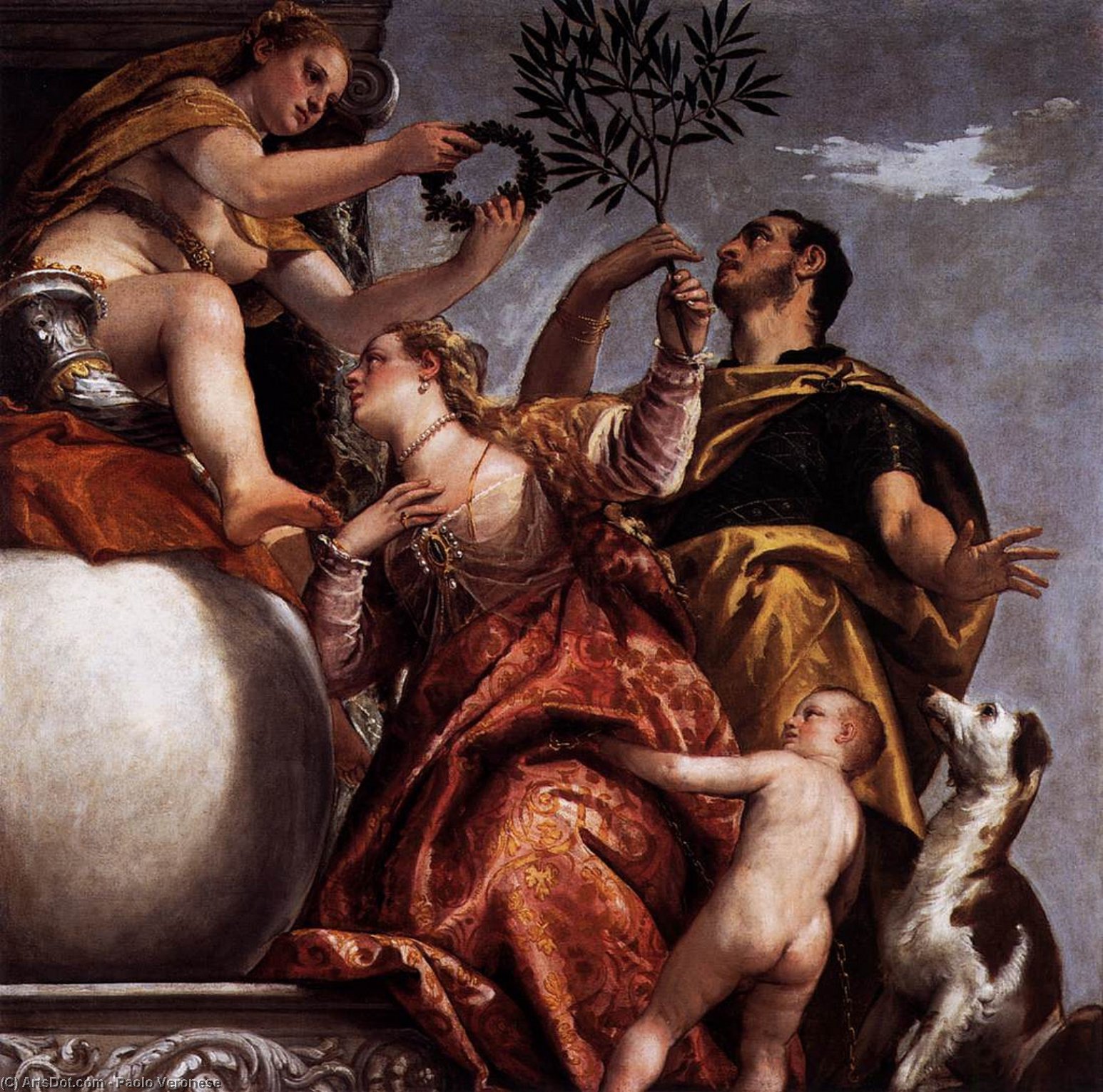Wikioo.org - สารานุกรมวิจิตรศิลป์ - จิตรกรรม Paolo Veronese - Allegory of Love, IV: Happy Union