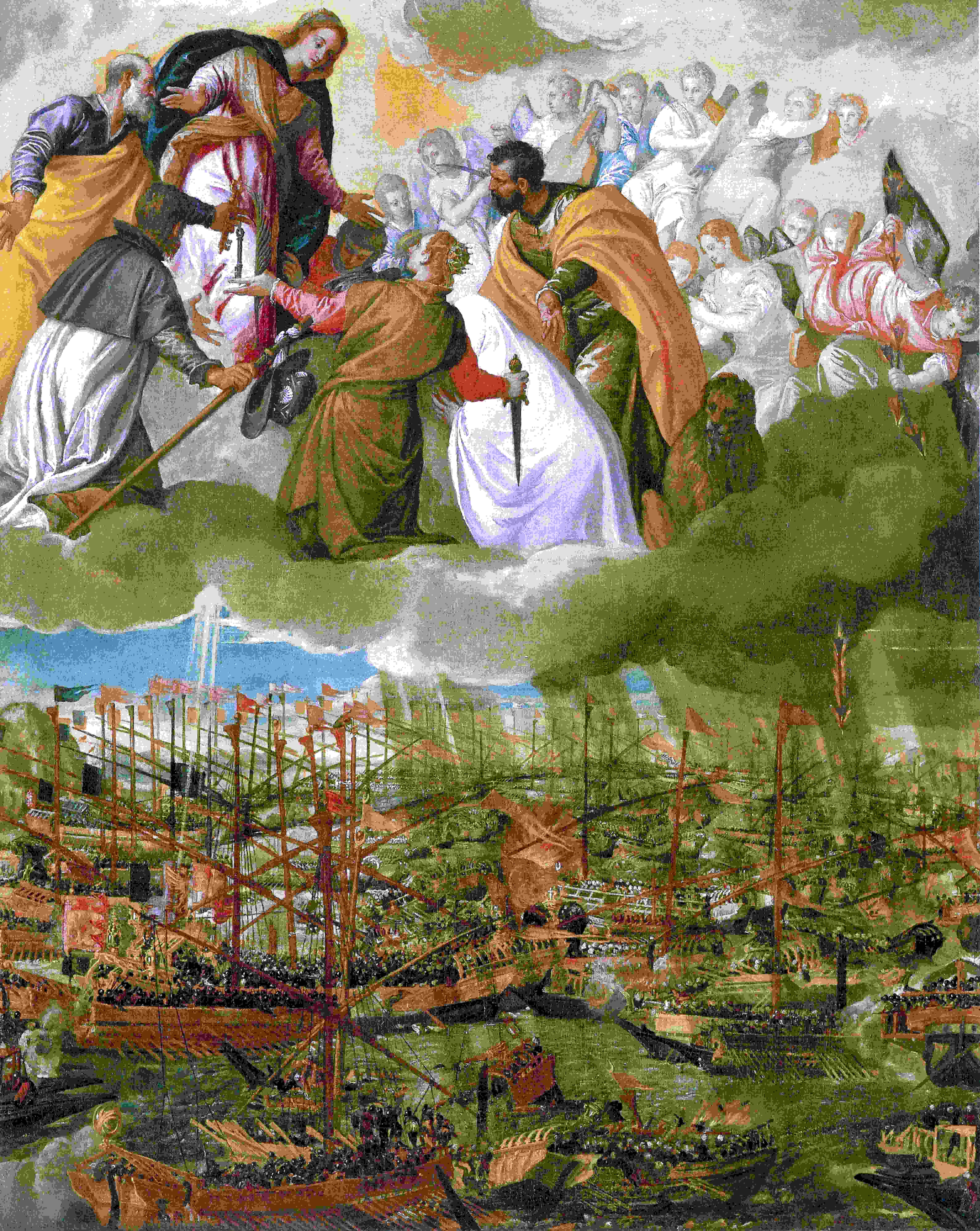 Wikioo.org - Die Enzyklopädie bildender Kunst - Malerei, Kunstwerk von Paolo Veronese - schlacht von lepanto