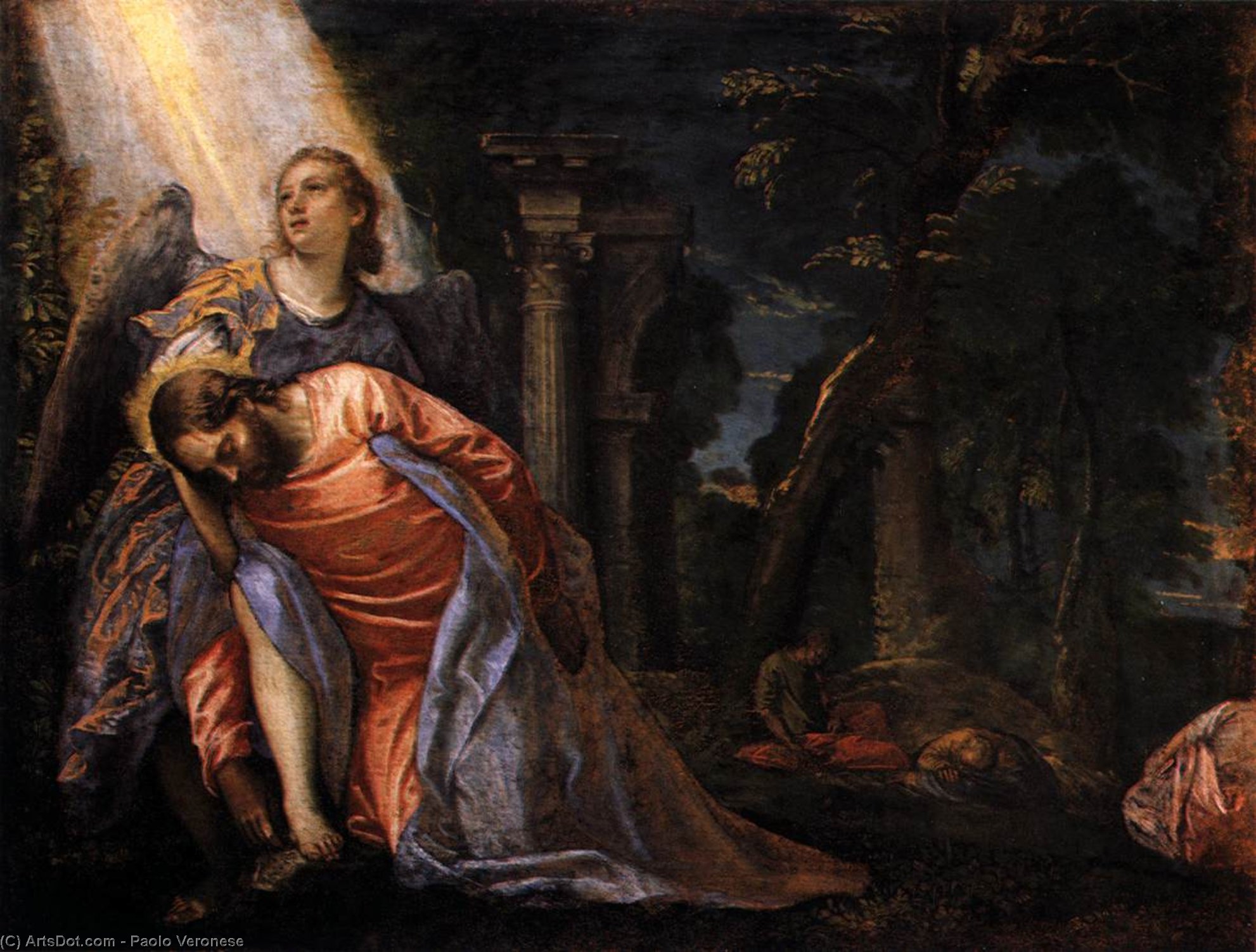 Wikioo.org - The Encyclopedia of Fine Arts - Painting, Artwork by Paolo Veronese - Christ in the Garden of Gethsemane