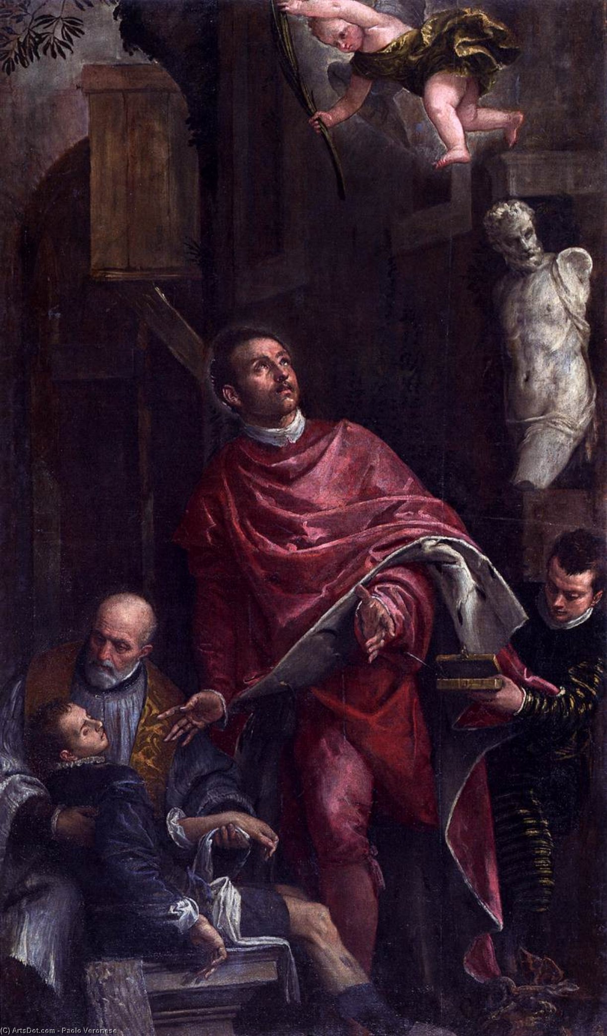 Wikioo.org - The Encyclopedia of Fine Arts - Painting, Artwork by Paolo Veronese - Conversion of St Pantaleon