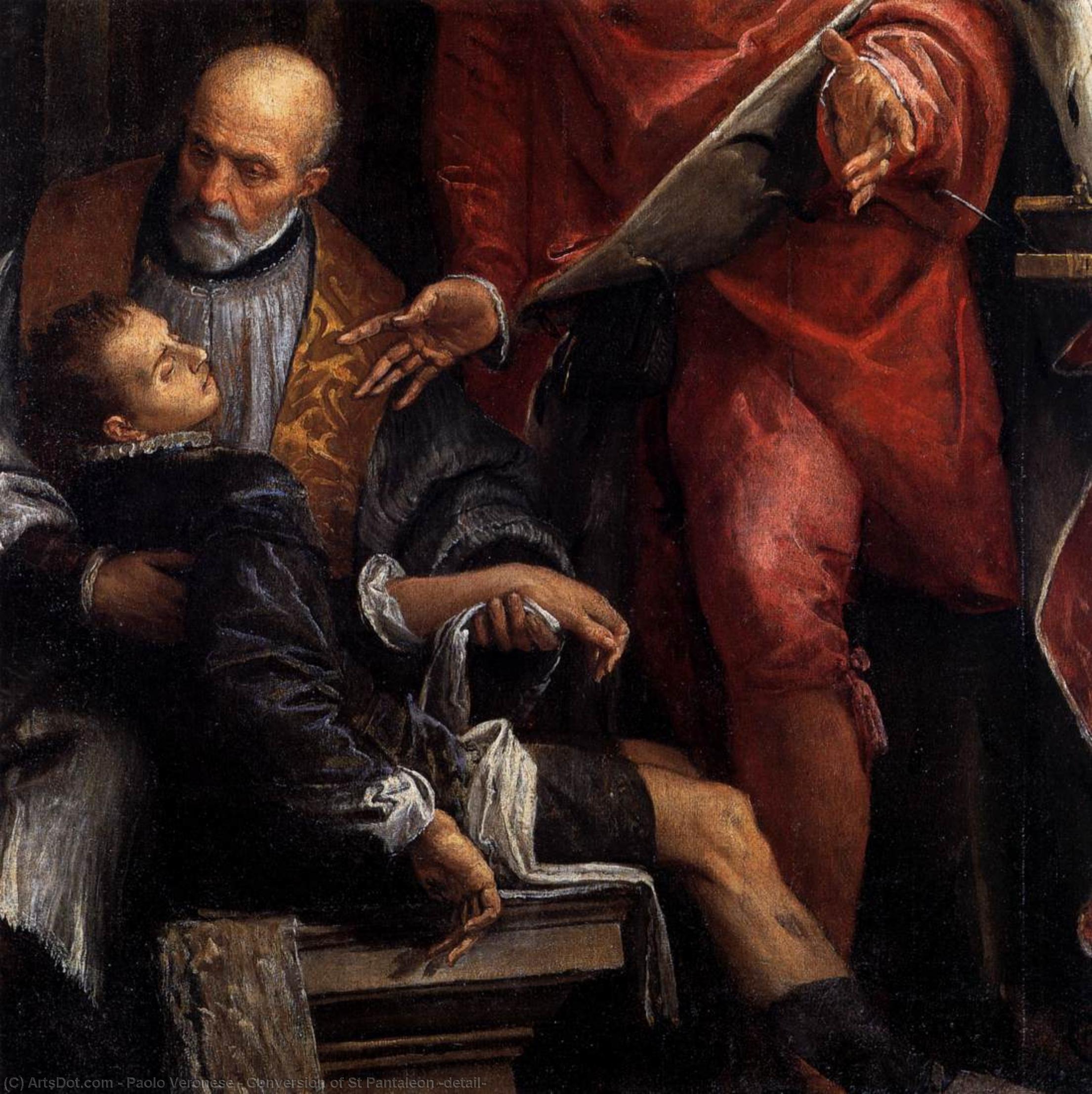 Wikioo.org – L'Enciclopedia delle Belle Arti - Pittura, Opere di Paolo Veronese - conversione di san Pantaleon ( particolare )