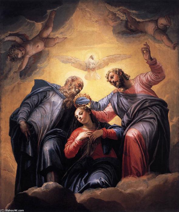 Wikioo.org – La Enciclopedia de las Bellas Artes - Pintura, Obras de arte de Paolo Veronese - coronación de la virgen