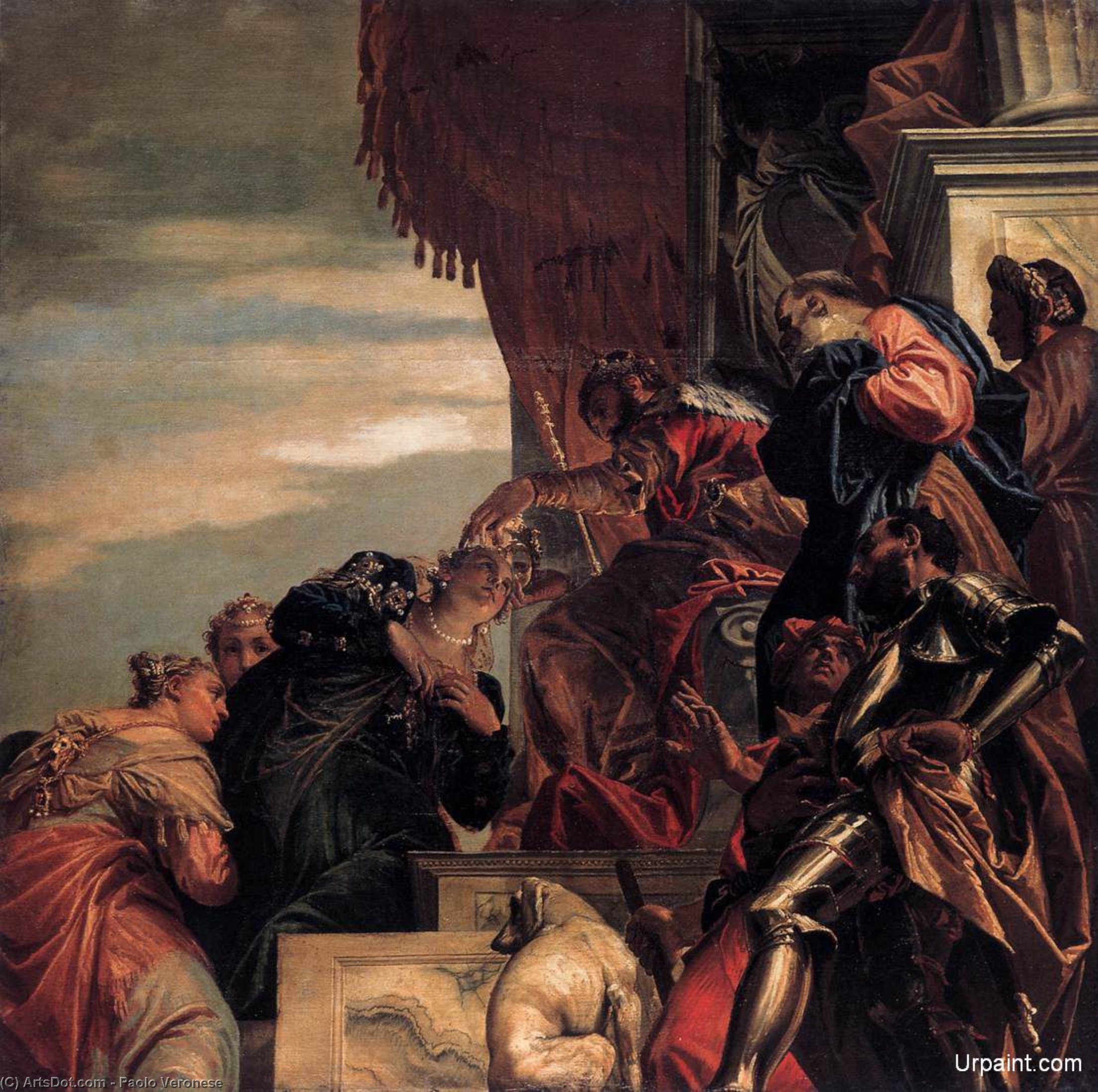 WikiOO.org - Encyclopedia of Fine Arts - Maľba, Artwork Paolo Veronese - Esther Crowned by Ahasuerus