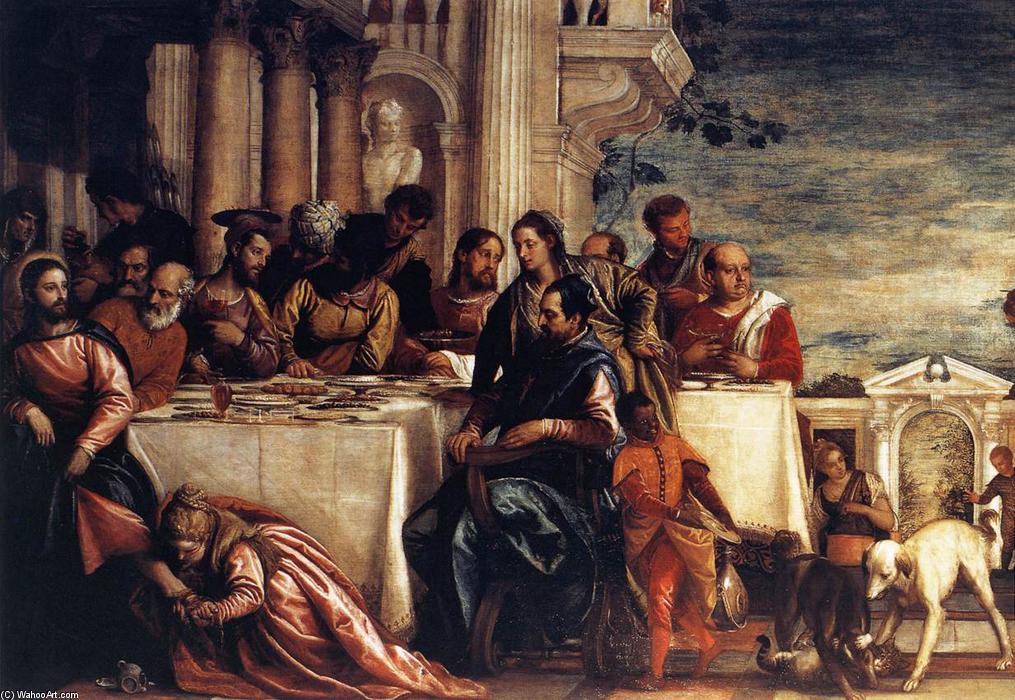 WikiOO.org – 美術百科全書 - 繪畫，作品 Paolo Veronese - 盛宴 在  的 房子 的 西蒙 细节