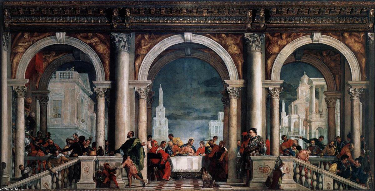WikiOO.org - Енциклопедия за изящни изкуства - Живопис, Произведения на изкуството Paolo Veronese - Feast in the House of Levi