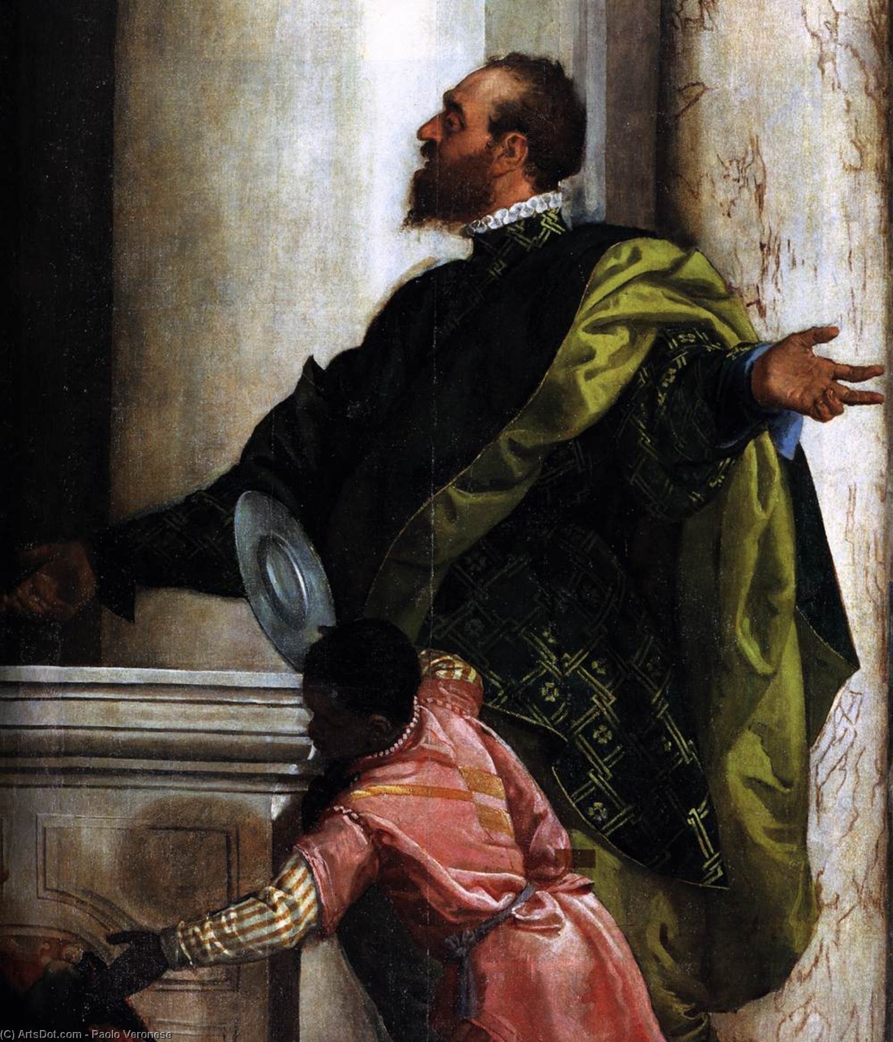 Wikioo.org - สารานุกรมวิจิตรศิลป์ - จิตรกรรม Paolo Veronese - Feast in the House of Levi (detail) (11)