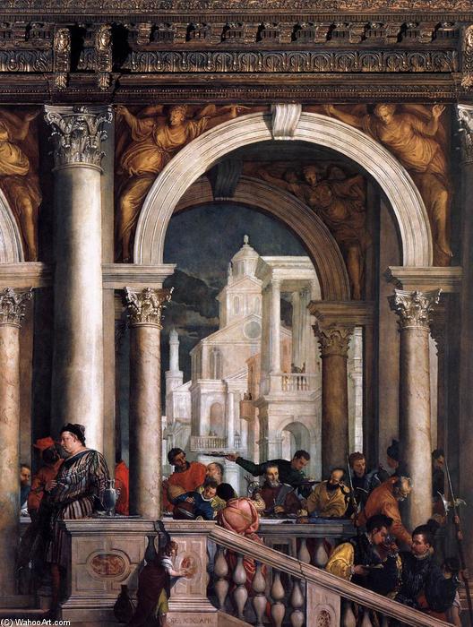 WikiOO.org – 美術百科全書 - 繪畫，作品 Paolo Veronese - 盛宴 在  的 房子 的 列维 细节 13
