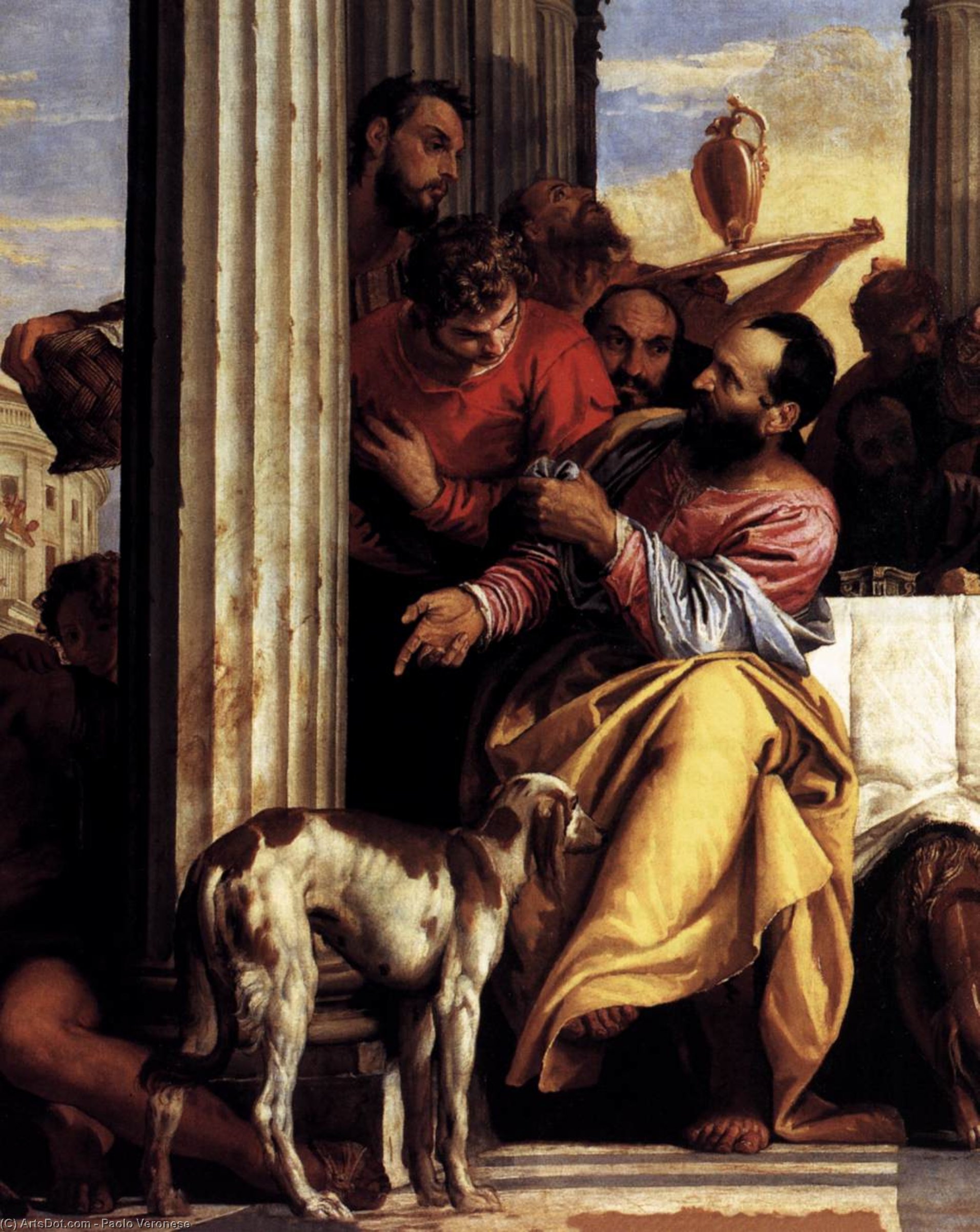 Wikioo.org - The Encyclopedia of Fine Arts - Painting, Artwork by Paolo Veronese - Feast in the House of Simon (detail)