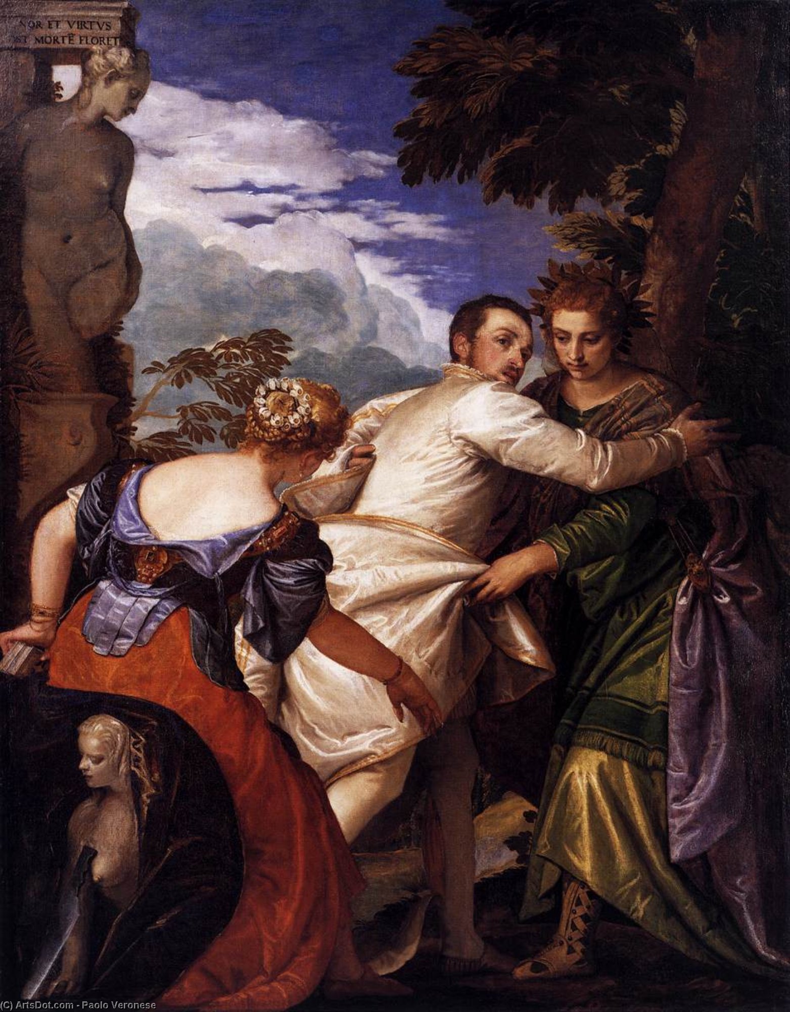 Wikioo.org – La Enciclopedia de las Bellas Artes - Pintura, Obras de arte de Paolo Veronese - honor et virtus post mortem florete