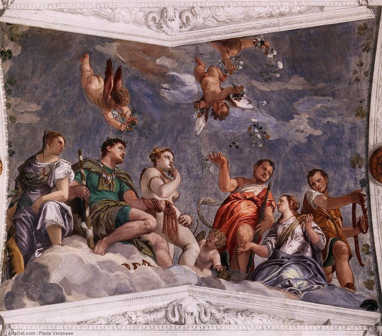 WikiOO.org - אנציקלופדיה לאמנויות יפות - ציור, יצירות אמנות Paolo Veronese - Hyman, Juno, and Venus