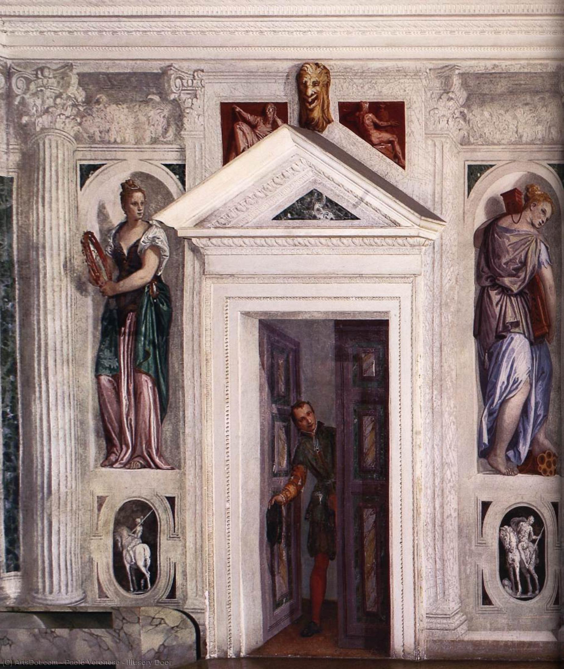 WikiOO.org - Encyclopedia of Fine Arts - Maľba, Artwork Paolo Veronese - Illusory Door