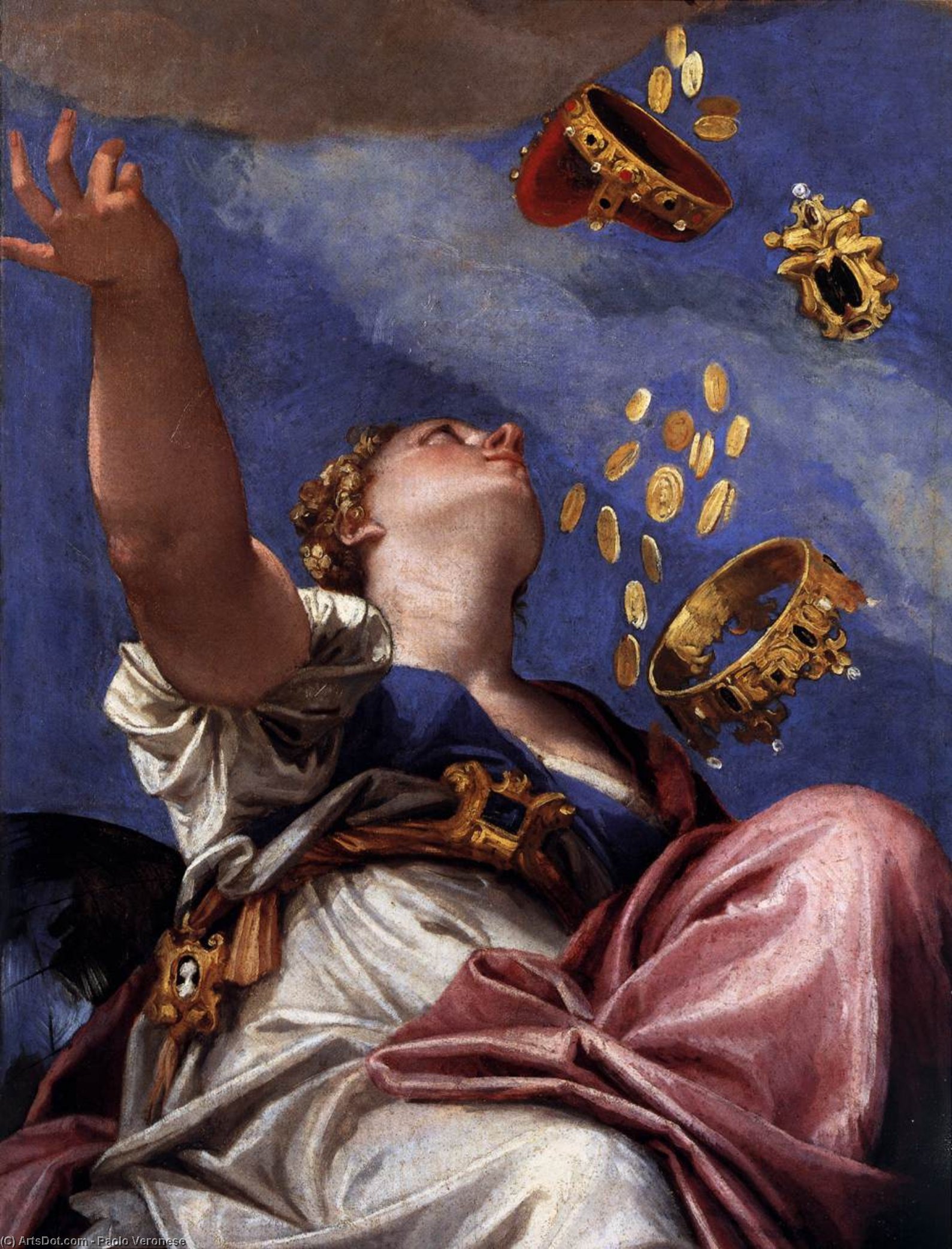 Wikioo.org - The Encyclopedia of Fine Arts - Painting, Artwork by Paolo Veronese - Juno Showering Gifts on Venetia (detail)