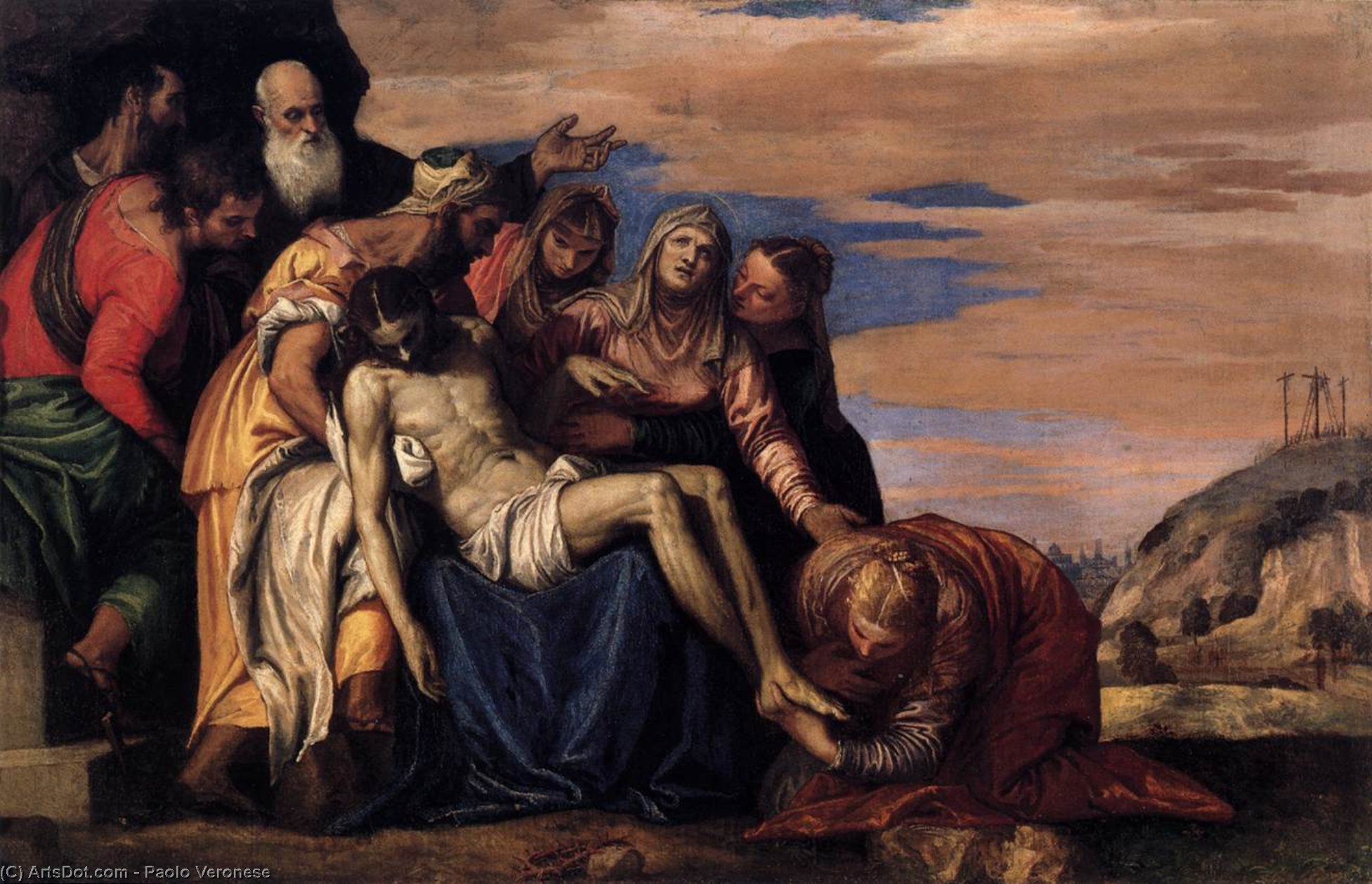 Wikioo.org - The Encyclopedia of Fine Arts - Painting, Artwork by Paolo Veronese - Lamentation over the Dead Christ