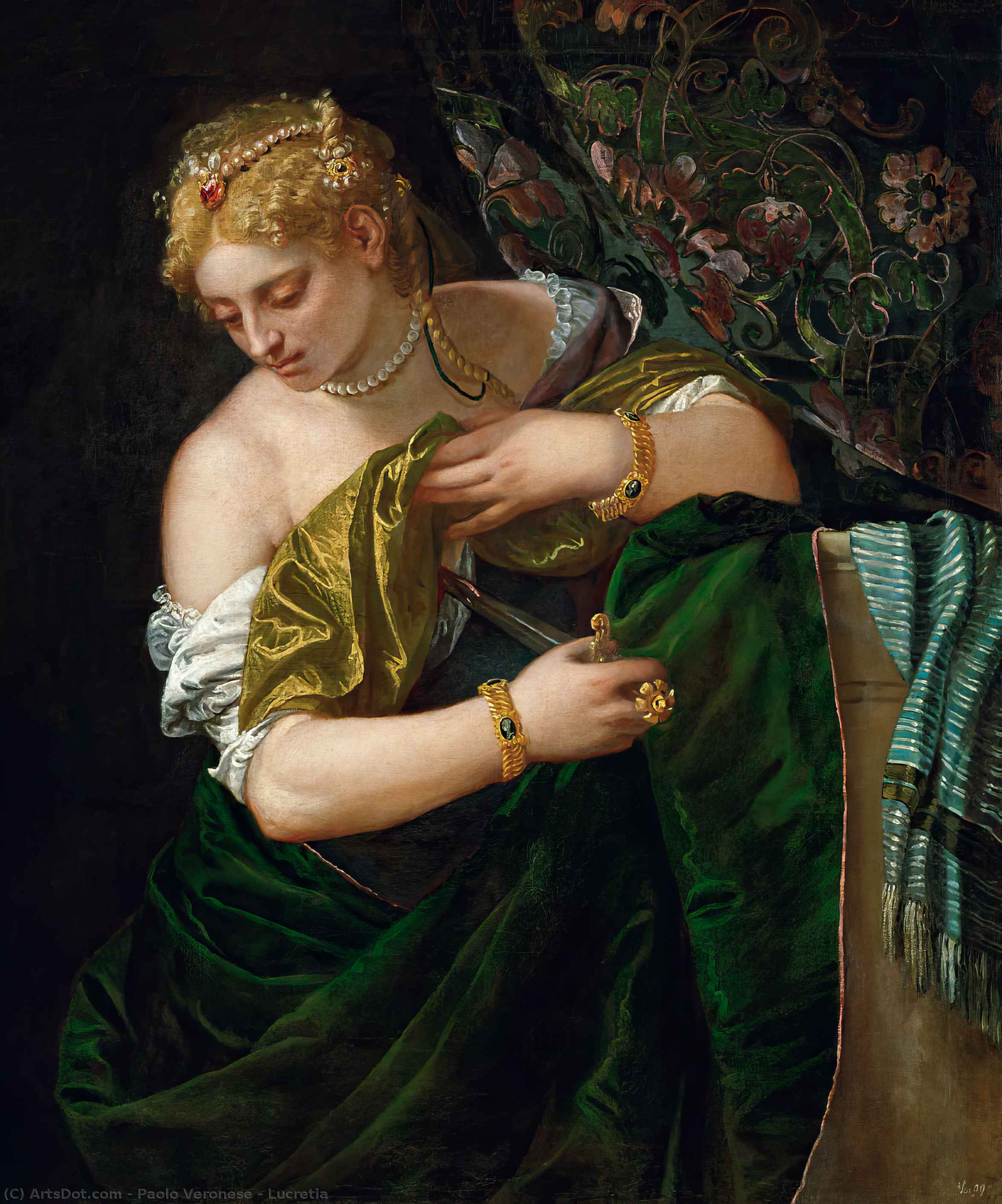 Wikioo.org - The Encyclopedia of Fine Arts - Painting, Artwork by Paolo Veronese - Lucretia