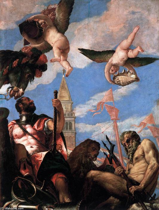 Wikioo.org – La Enciclopedia de las Bellas Artes - Pintura, Obras de arte de Paolo Veronese - Marte y Neptuno