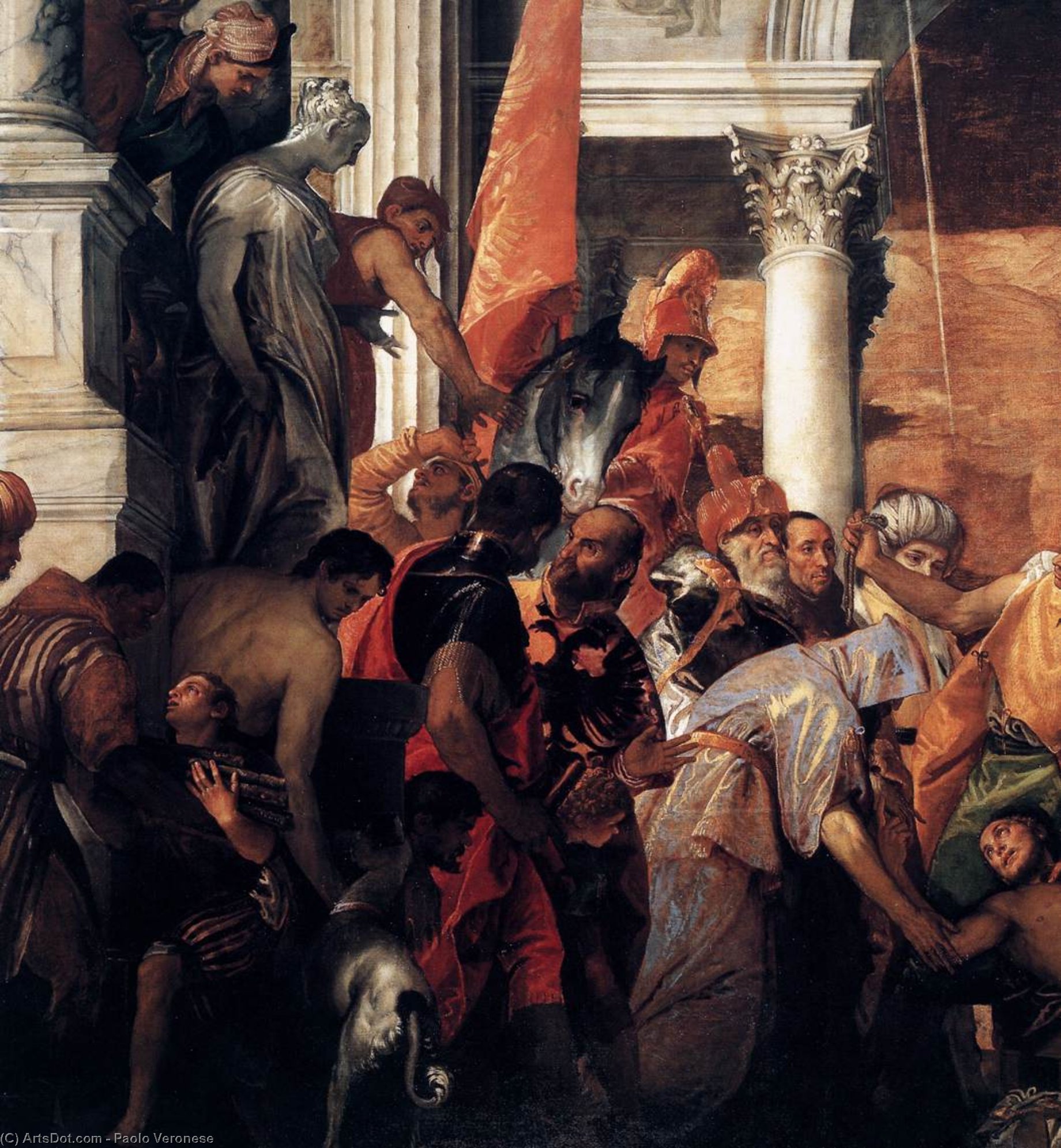 Wikioo.org - สารานุกรมวิจิตรศิลป์ - จิตรกรรม Paolo Veronese - Martyrdom of St Sebastian (detail)