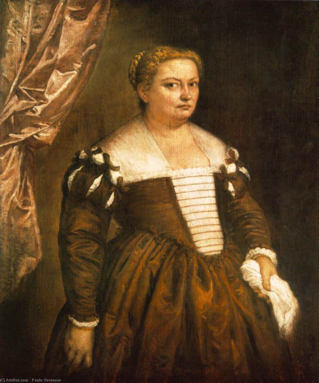 WikiOO.org - Εγκυκλοπαίδεια Καλών Τεχνών - Ζωγραφική, έργα τέχνης Paolo Veronese - Portrait of a Venetian Woman
