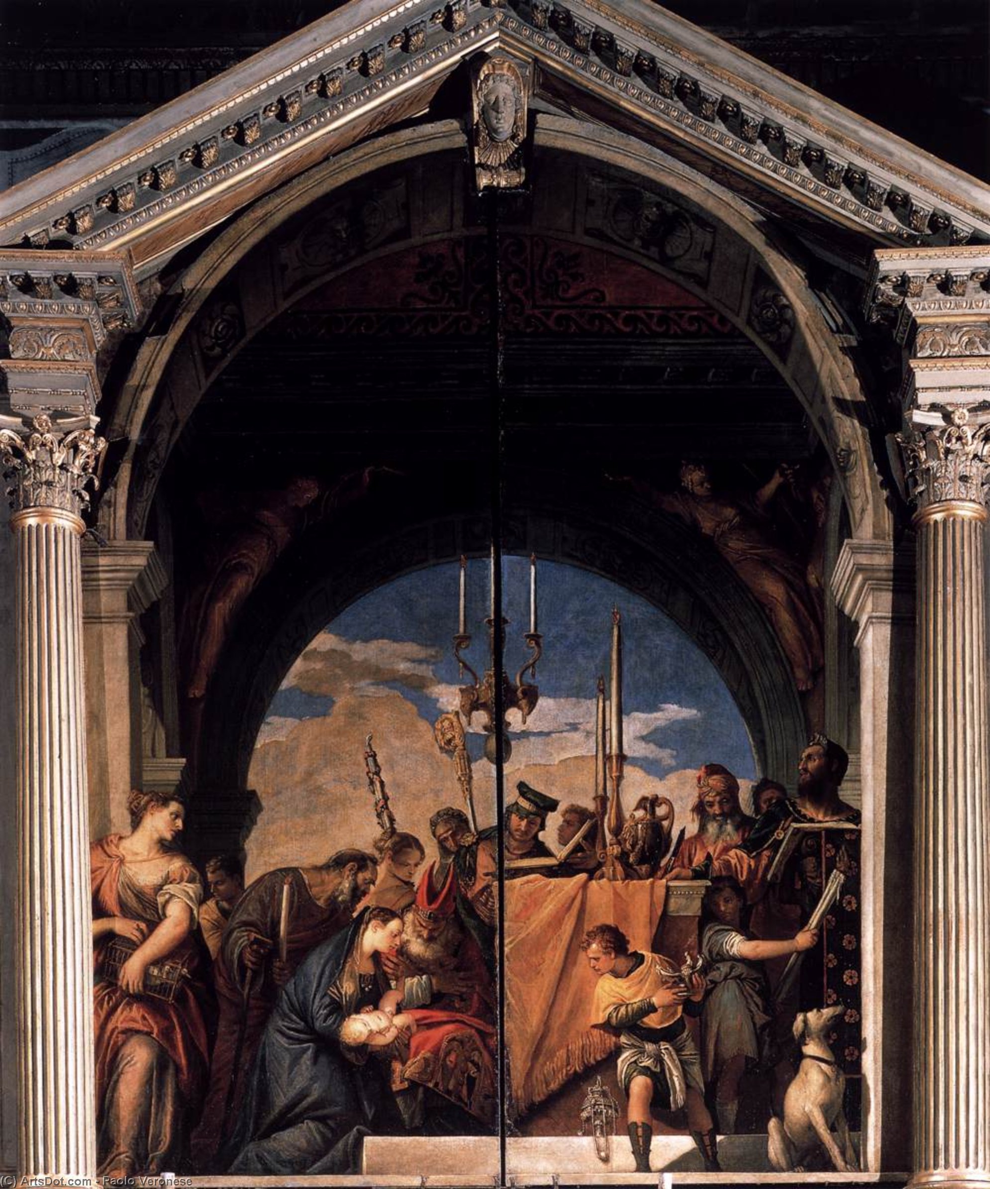 WikiOO.org - Encyclopedia of Fine Arts - Maľba, Artwork Paolo Veronese - Presentation in the Temple