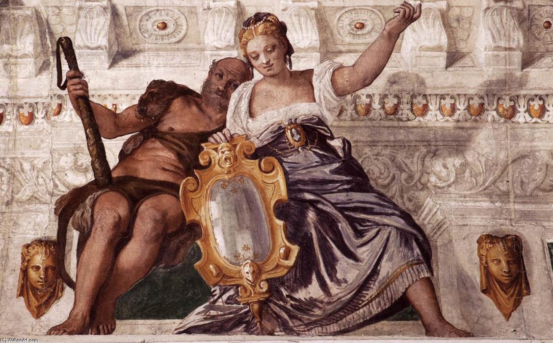 Wikioo.org – La Enciclopedia de las Bellas Artes - Pintura, Obras de arte de Paolo Veronese - La prudencia y la virtud Manly