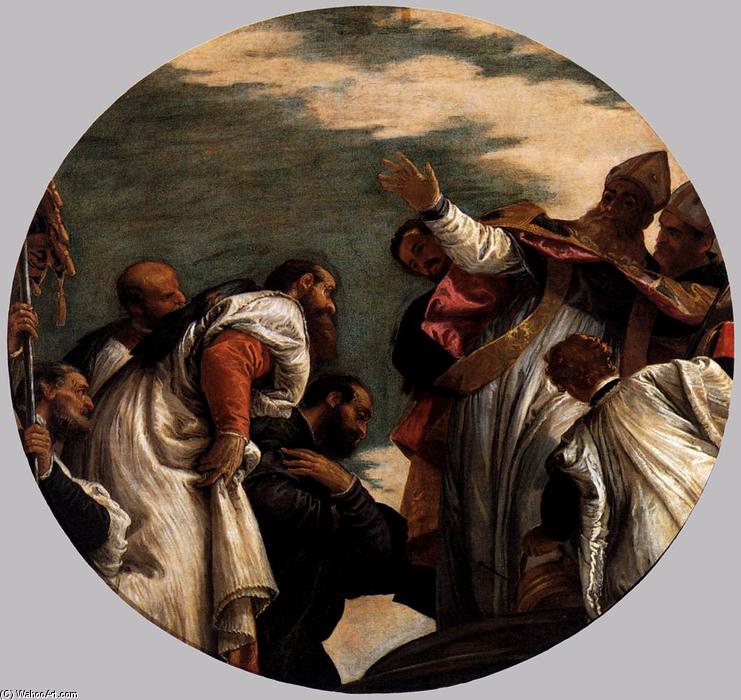 Wikioo.org – La Enciclopedia de las Bellas Artes - Pintura, Obras de arte de Paolo Veronese - san nicolás Llamado Obispo de mira