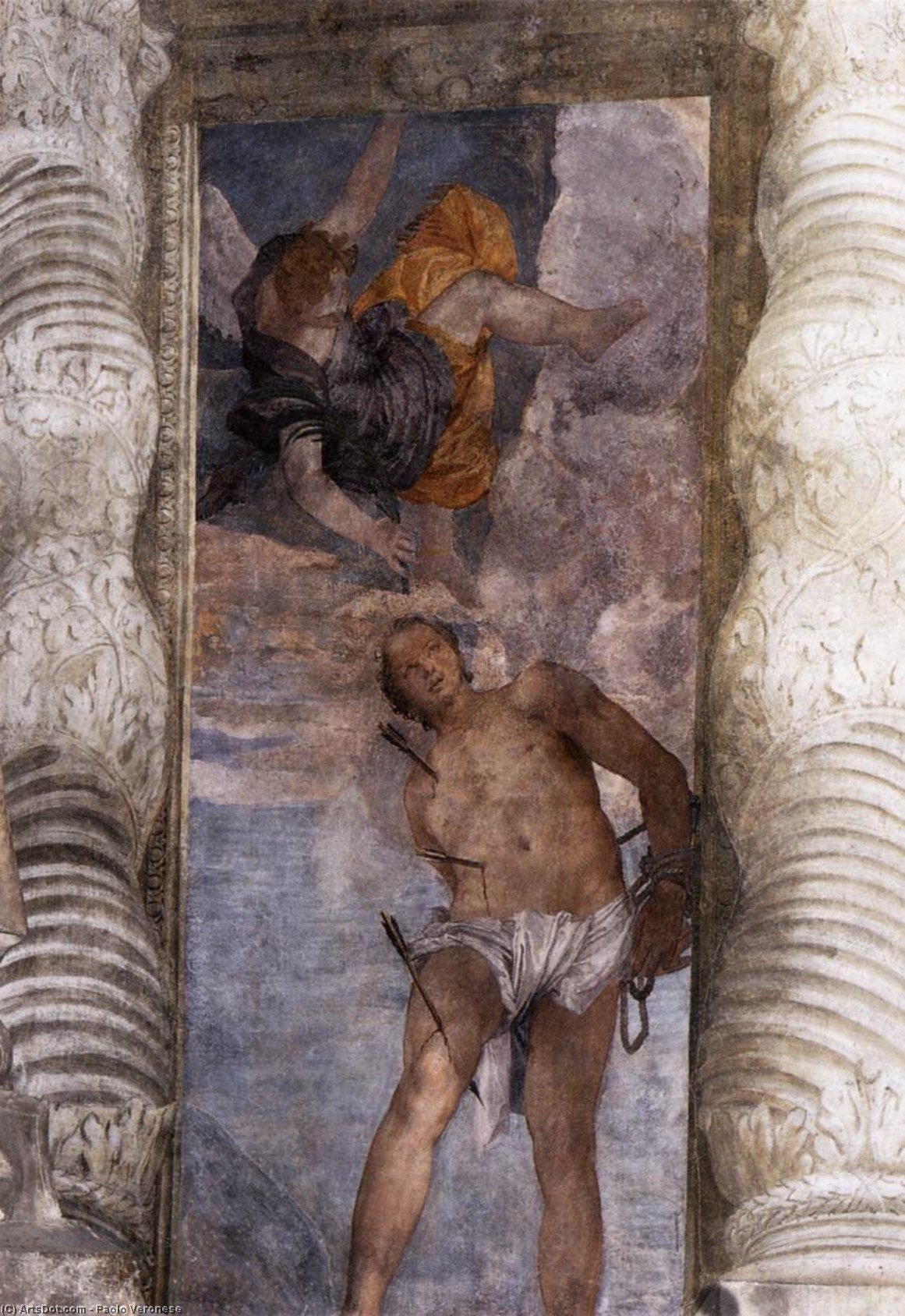 WikiOO.org - Encyclopedia of Fine Arts - Maľba, Artwork Paolo Veronese - St Sebastian