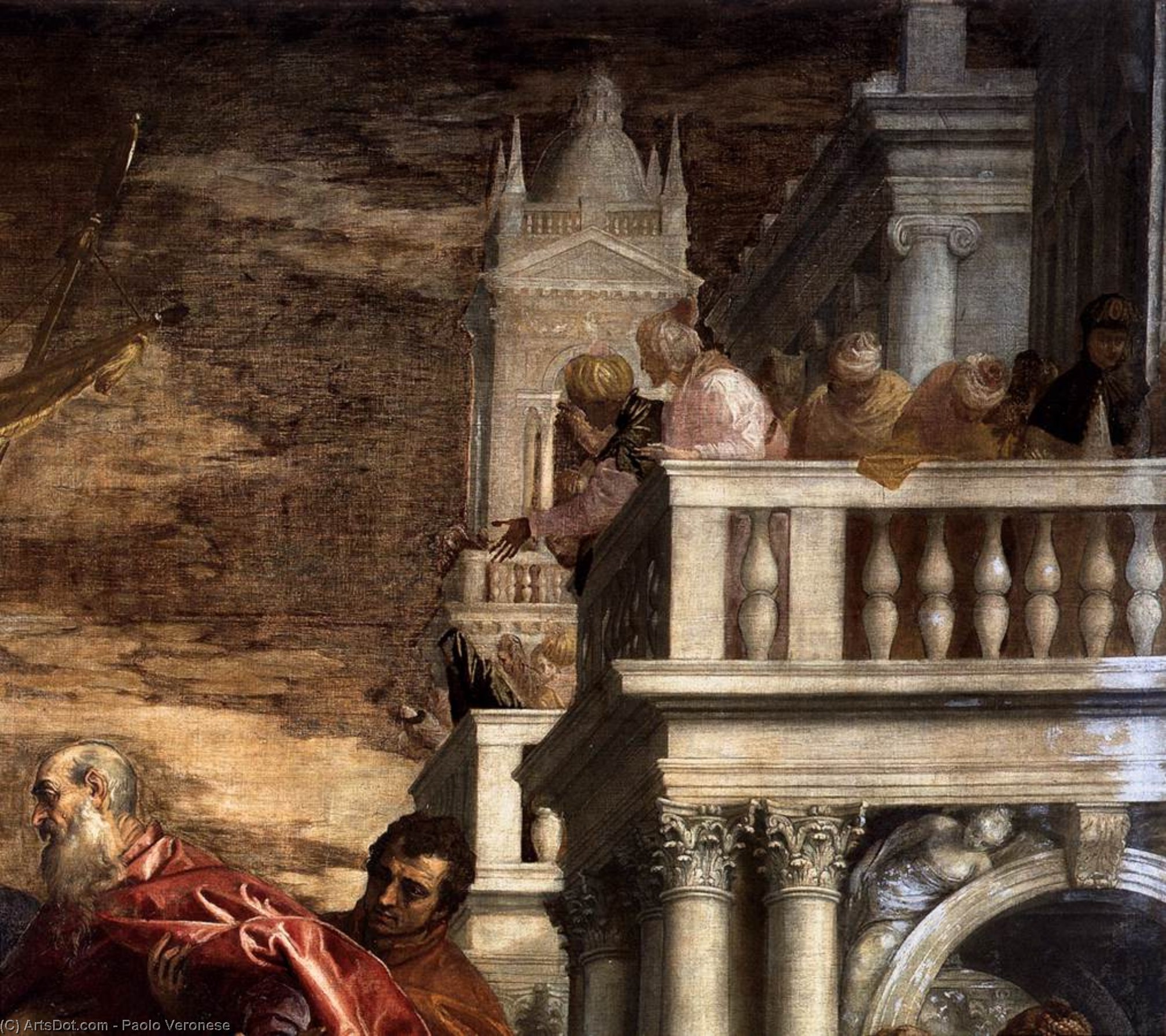 Wikioo.org - The Encyclopedia of Fine Arts - Painting, Artwork by Paolo Veronese - Sts Mark and Marcellinus Being Led to Martyrdom (detail) (10)