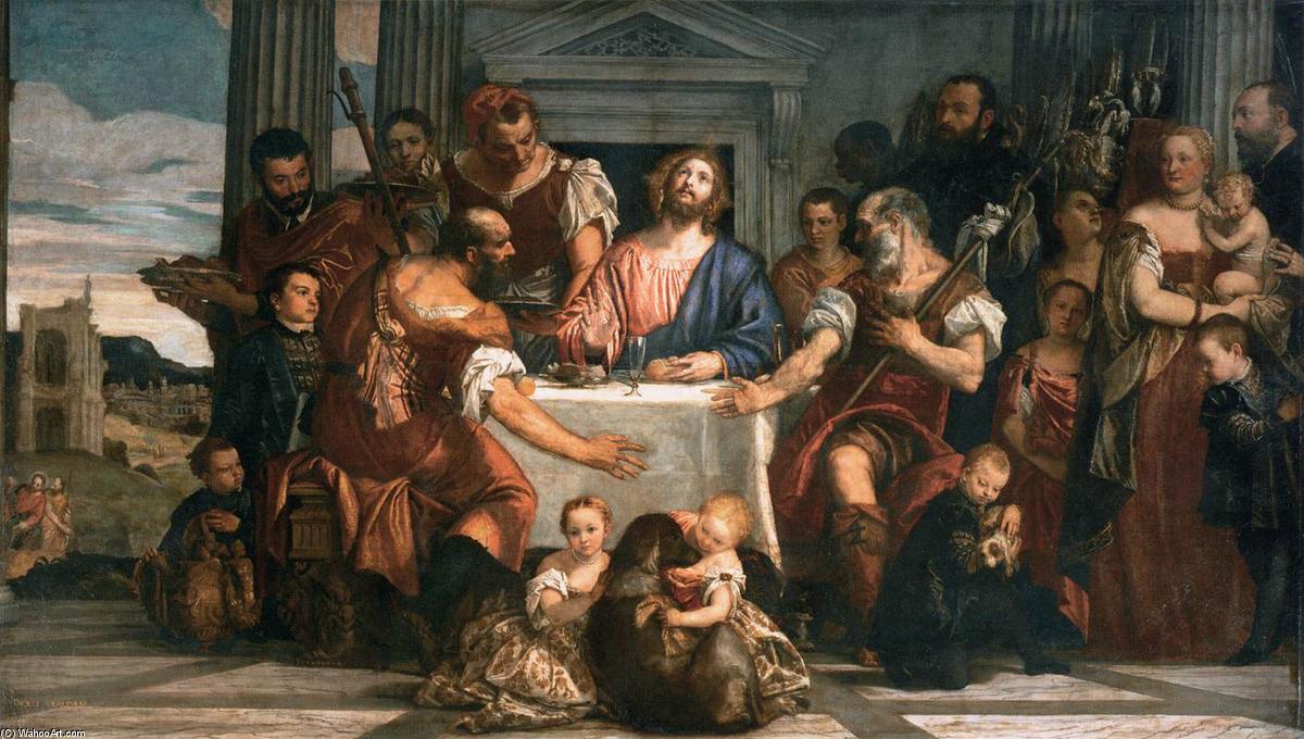 Wikioo.org - The Encyclopedia of Fine Arts - Painting, Artwork by Paolo Veronese - Supper in Emmaus