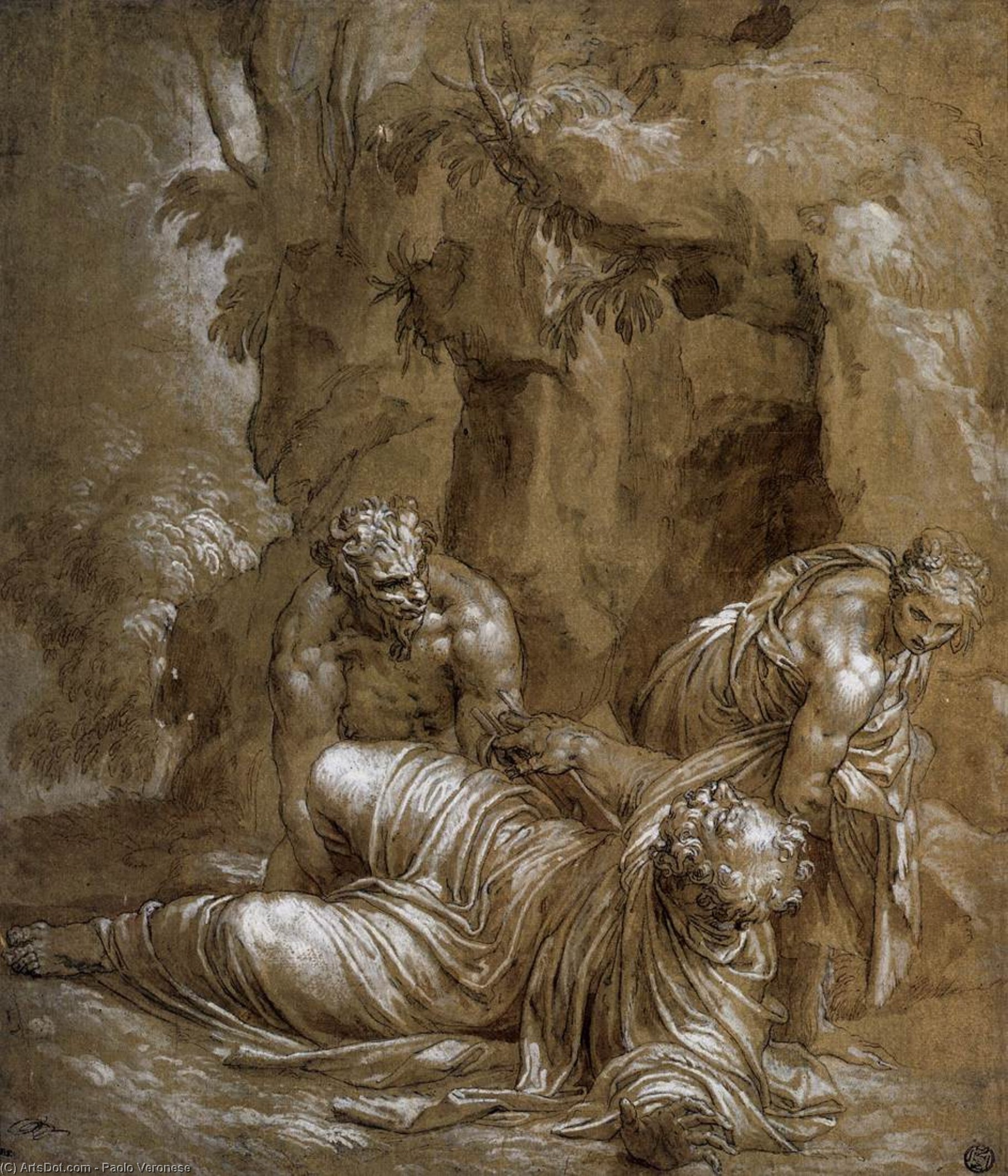 Wikioo.org – L'Enciclopedia delle Belle Arti - Pittura, Opere di Paolo Veronese - tentazione di san . Anthony