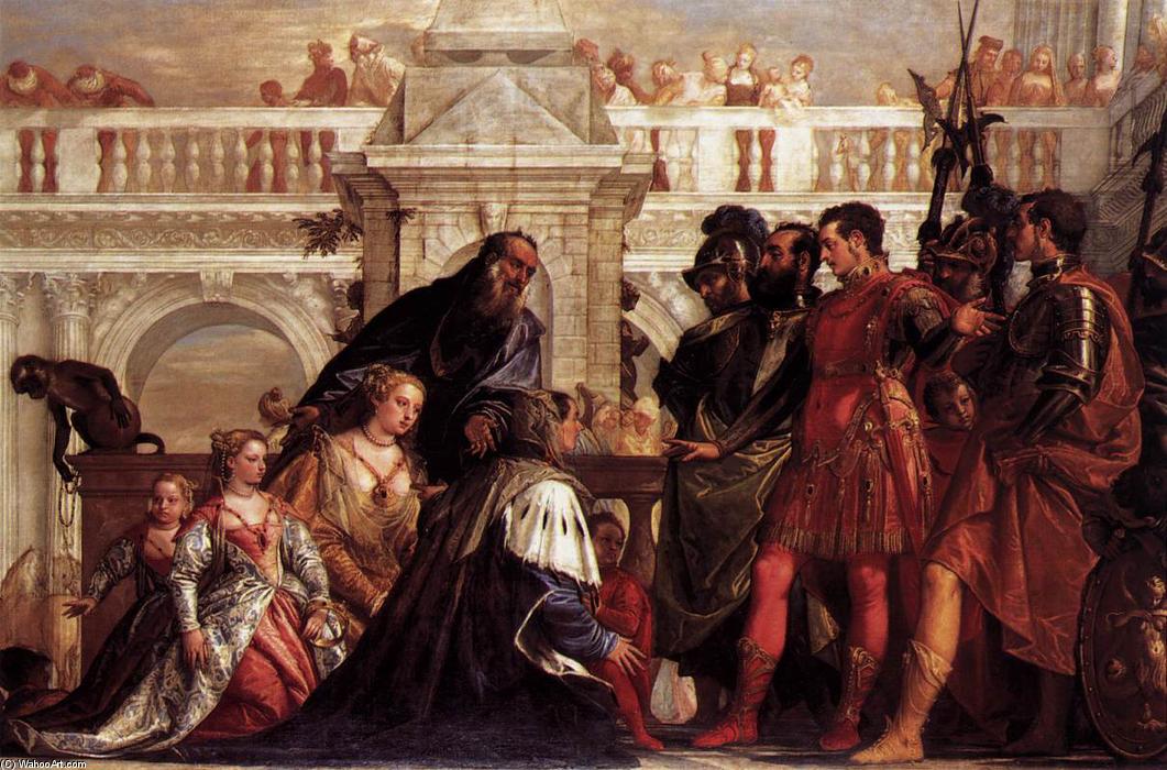 WikiOO.org – 美術百科全書 - 繪畫，作品 Paolo Veronese - 大流士亚历山大之前的家庭（详细）