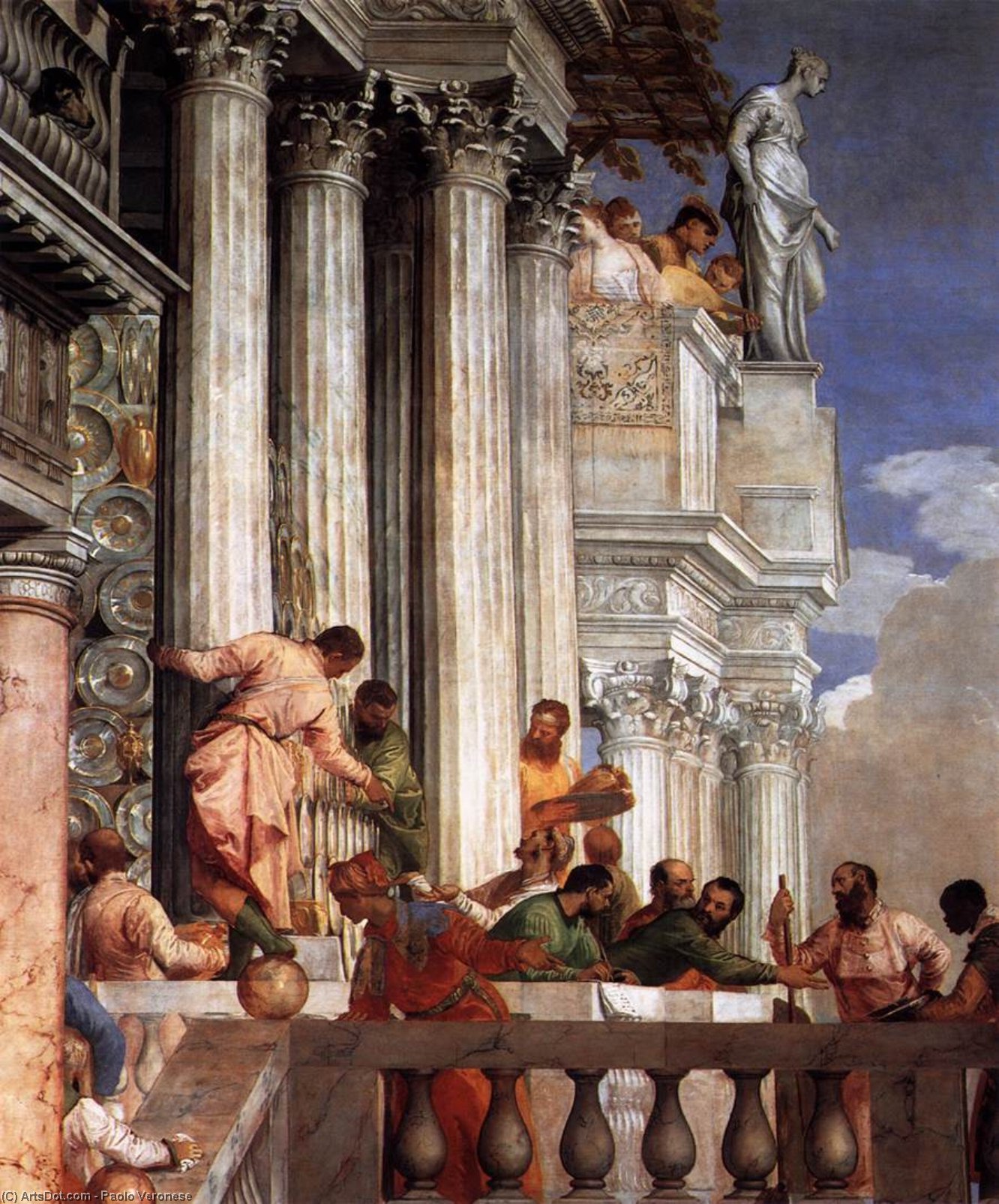 WikiOO.org – 美術百科全書 - 繪畫，作品 Paolo Veronese -  的 婚姻 在  塔卡纳  详细  12