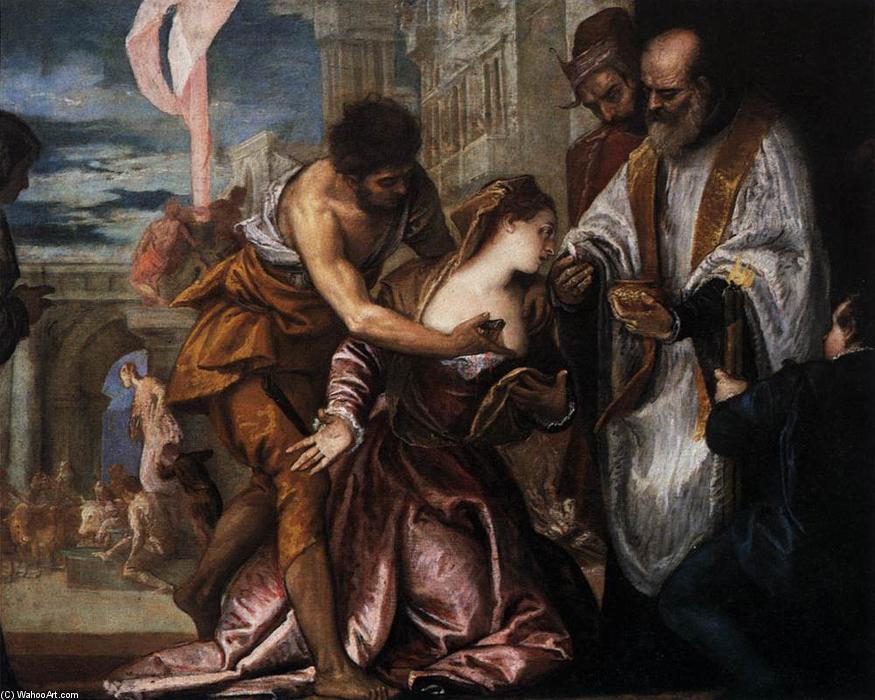 WikiOO.org - Enciklopedija likovnih umjetnosti - Slikarstvo, umjetnička djela Paolo Veronese - The Martyrdom and Last Communion of Saint Lucy