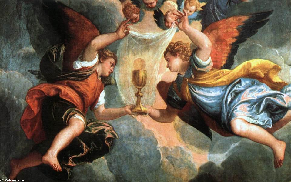 WikiOO.org – 美術百科全書 - 繪畫，作品 Paolo Veronese - 西庇太的妻子与基督在她的儿子代祷（详细）