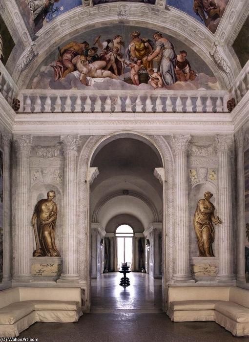 Wikioo.org - Die Enzyklopädie bildender Kunst - Malerei, Kunstwerk von Paolo Veronese - Blick von der Sala dell Olimpo, Südlage