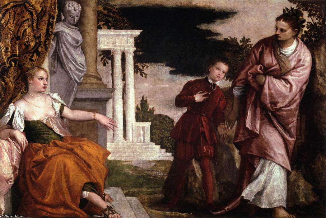 WikiOO.org – 美術百科全書 - 繪畫，作品 Paolo Veronese - 青年  之间  美德  和  副