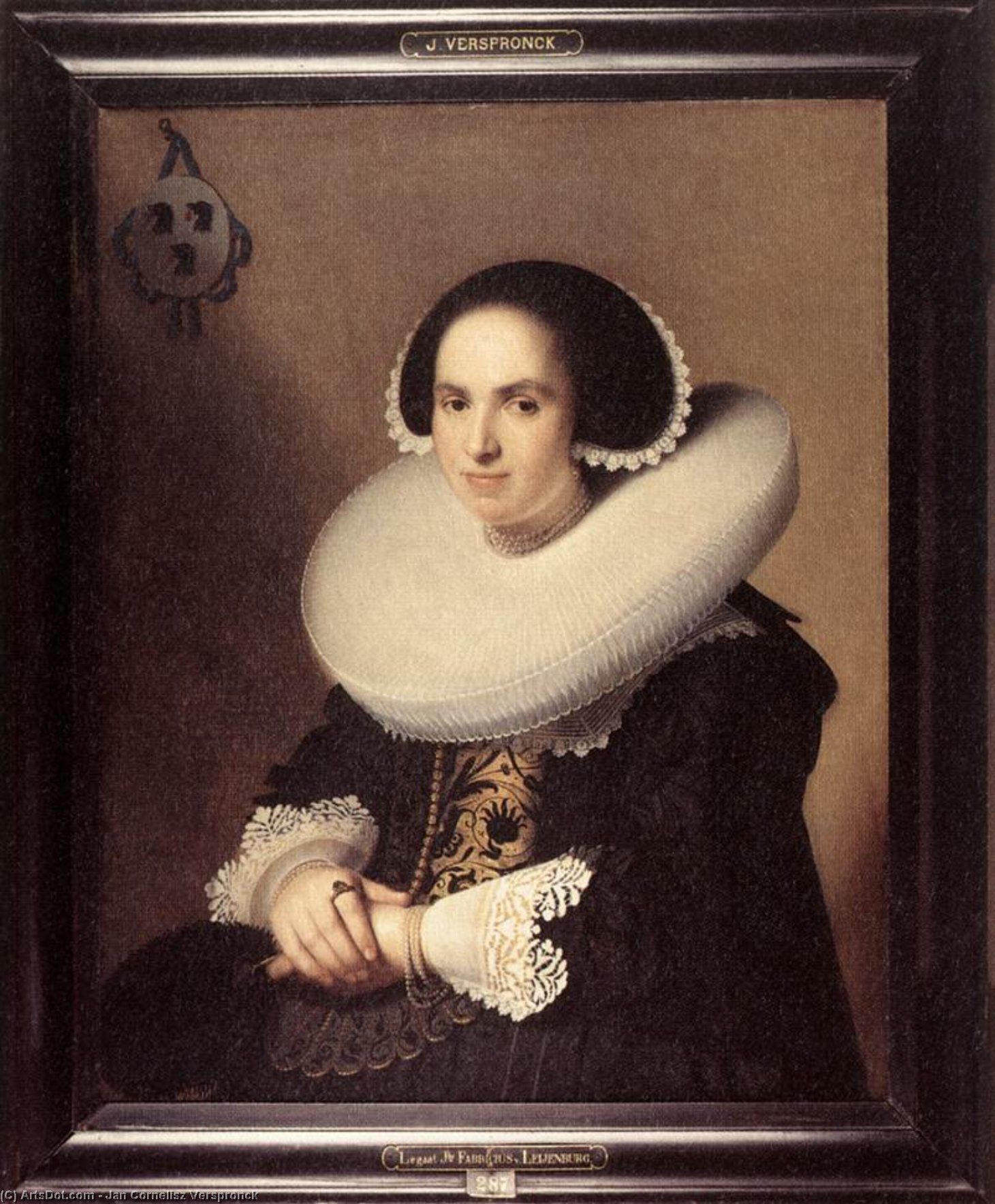 Wikioo.org - The Encyclopedia of Fine Arts - Painting, Artwork by Jan Cornelisz Verspronck - Portrait of Willemina van Braeckel