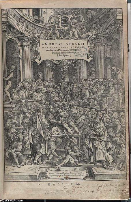 Wikioo.org - The Encyclopedia of Fine Arts - Painting, Artwork by Andreas Vesalius - Title page