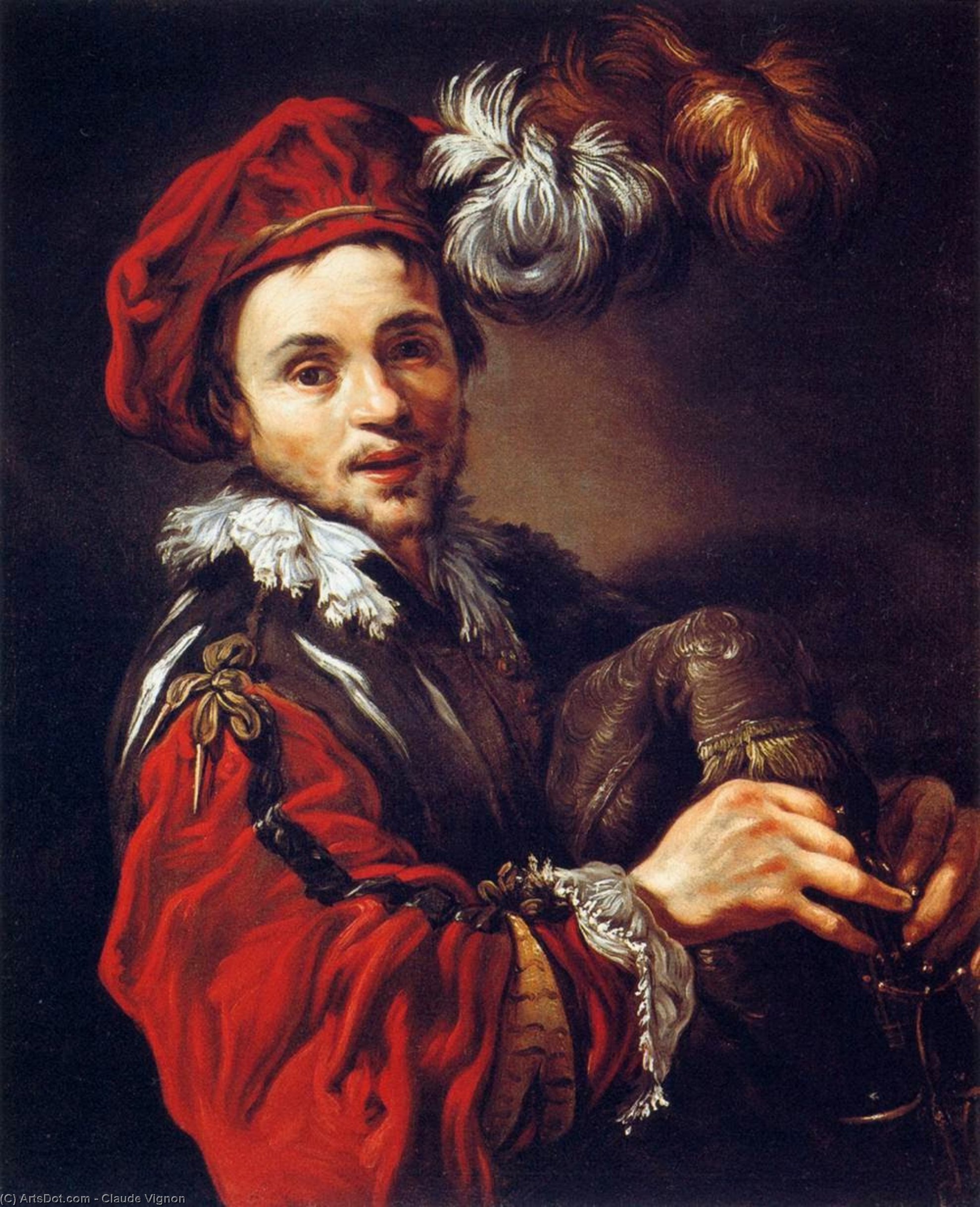 WikiOO.org - Enciklopedija dailės - Tapyba, meno kuriniai Claude Vignon - Portrait of François Langlois
