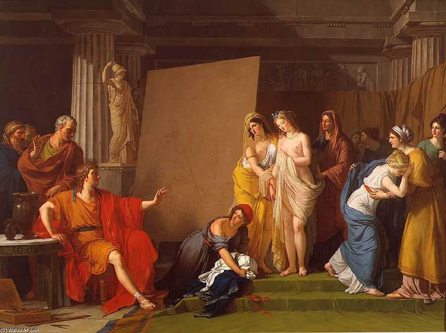 Wikioo.org - The Encyclopedia of Fine Arts - Painting, Artwork by François André Vincent - Zeuxis Choosing his Models for the Image of Helen from among the Girls of Croton