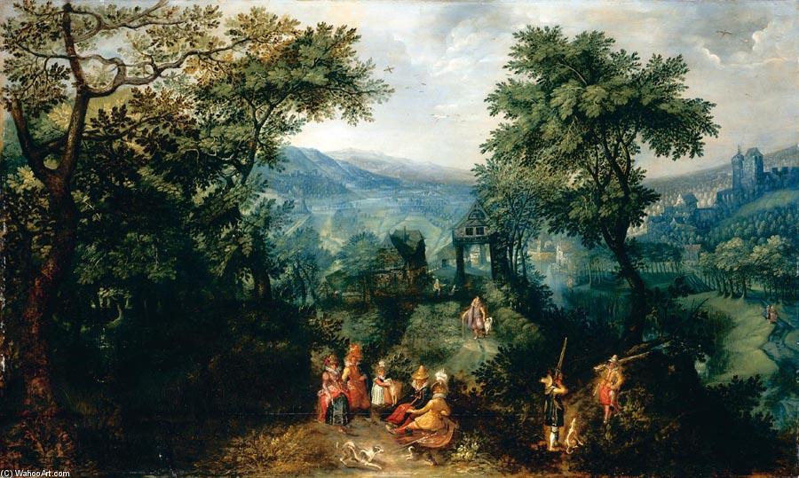 Wikioo.org - The Encyclopedia of Fine Arts - Painting, Artwork by David Vinckboons - Extensive Landscape