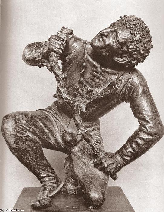 WikiOO.org - Encyclopedia of Fine Arts - Lukisan, Artwork Peter The Elder Vischer - Kneeling Man