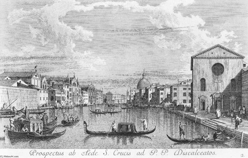 Wikioo.org - The Encyclopedia of Fine Arts - Painting, Artwork by Antonio Visentini - The Canal Grande from Santa Croce to the East