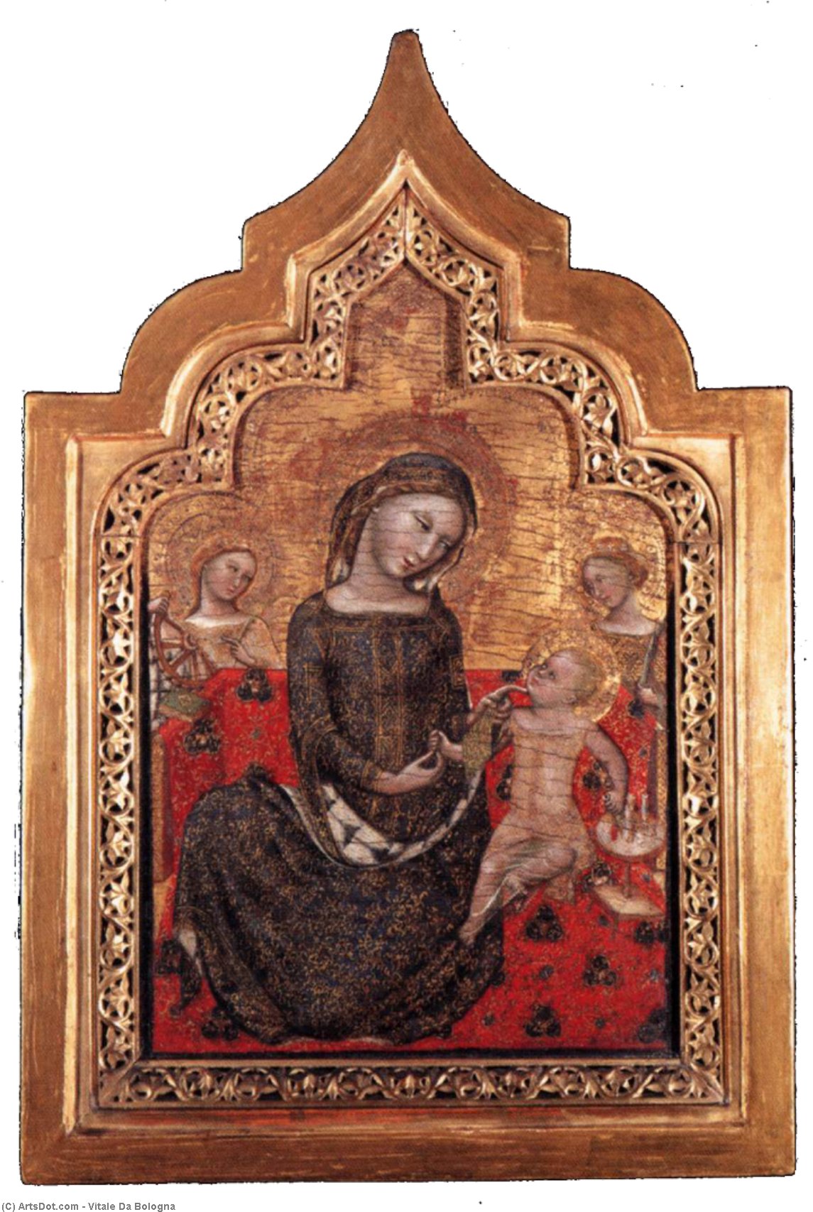 Wikioo.org - The Encyclopedia of Fine Arts - Painting, Artwork by Vitale Da Bologna - Madonna dell'Umiltà