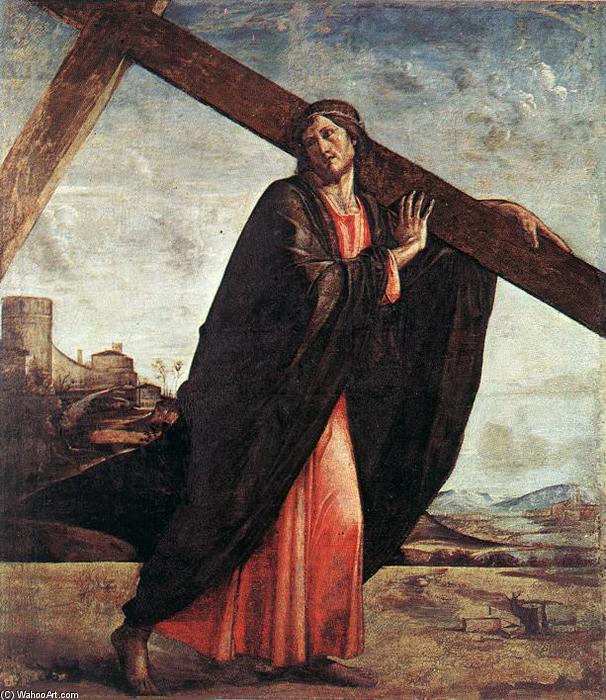 Wikioo.org - Encyklopedia Sztuk Pięknych - Malarstwo, Grafika Alvise Vivarini (Luigi Vivarini) - Christ Carrying the Cross