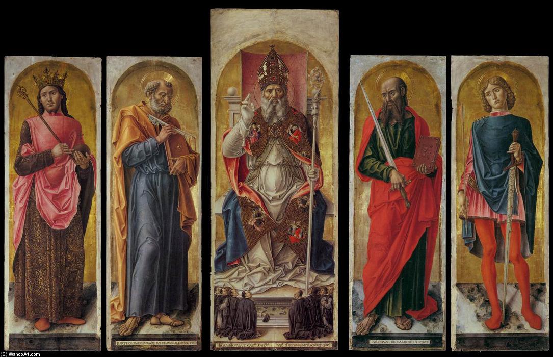 Wikioo.org - The Encyclopedia of Fine Arts - Painting, Artwork by Bartolomeo Vivarini - St Ambrose Polyptych