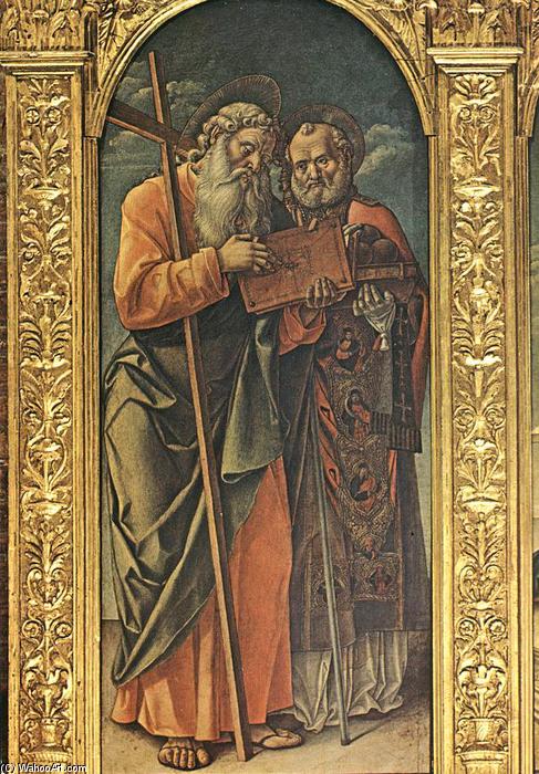 WikiOO.org - Encyclopedia of Fine Arts - Lukisan, Artwork Bartolomeo Vivarini - Sts Andrew and Nicholas of Bari